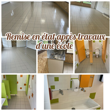 Remise en état après travaux d'une école